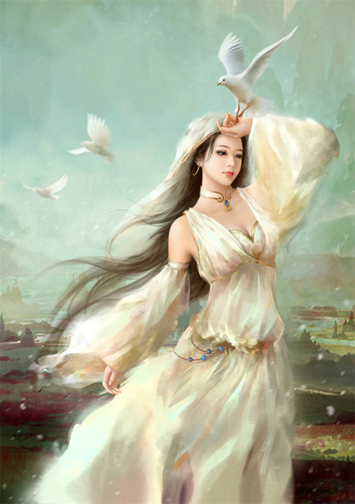 優(yōu)美的古風女子立繪插畫欣賞