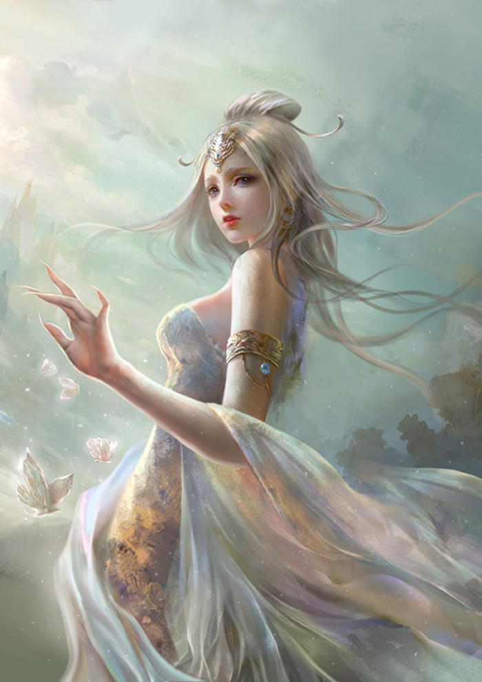 優(yōu)美的古風女子立繪插畫欣賞