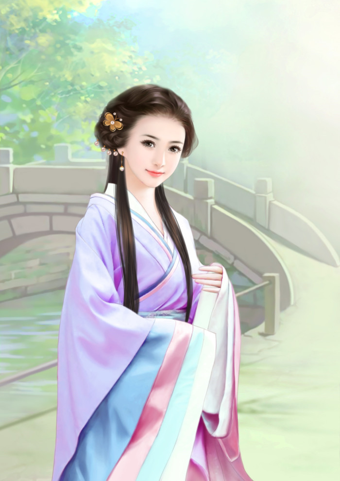 淡雅溫婉的古風(fēng)美女插畫(huà)欣賞
