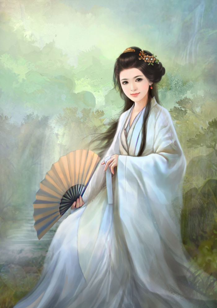 淡雅溫婉的古風(fēng)美女插畫(huà)欣賞