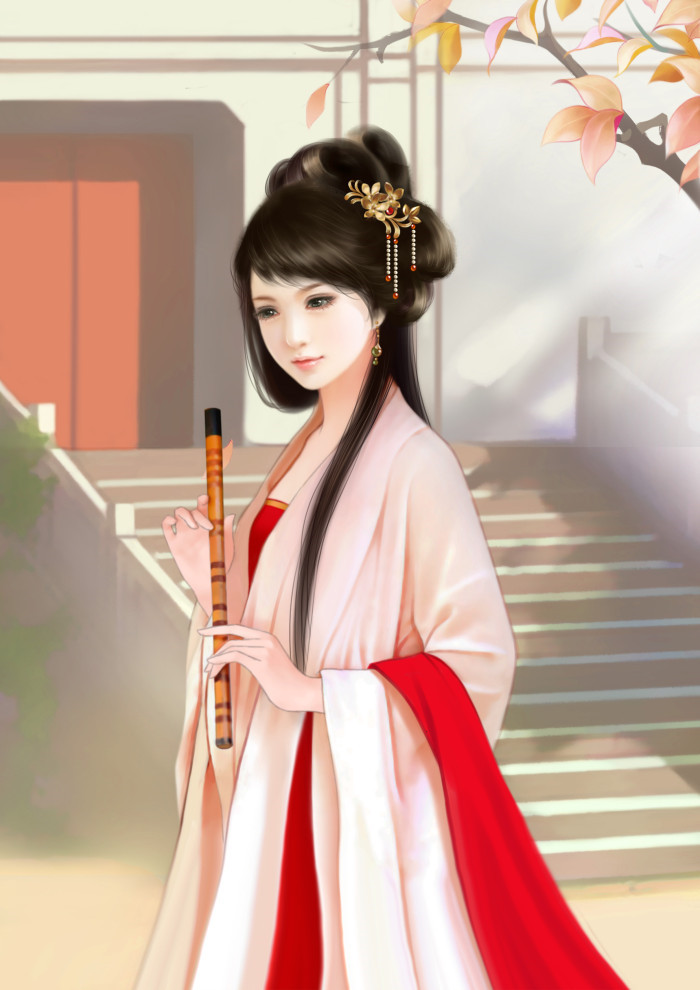 淡雅溫婉的古風(fēng)美女插畫(huà)欣賞