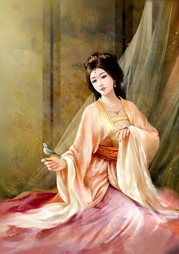 淡雅溫婉的古風(fēng)美女插畫(huà)欣賞