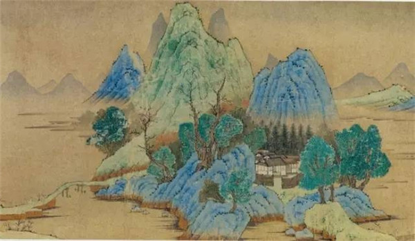 中國國畫青山綠水欣賞