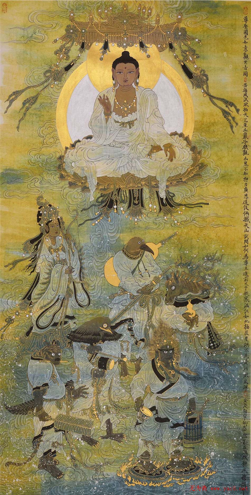 胡寧娜佛教觀(guān)世音工筆畫(huà)