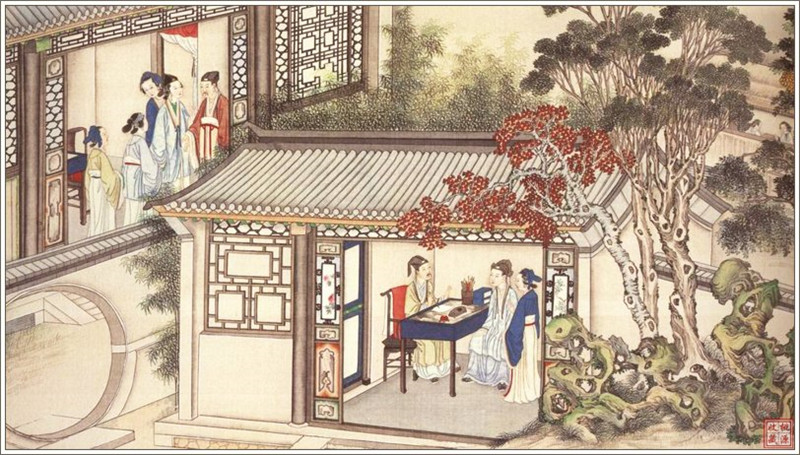 清代畫家孫溫繪畫的全本紅樓夢圖(三)