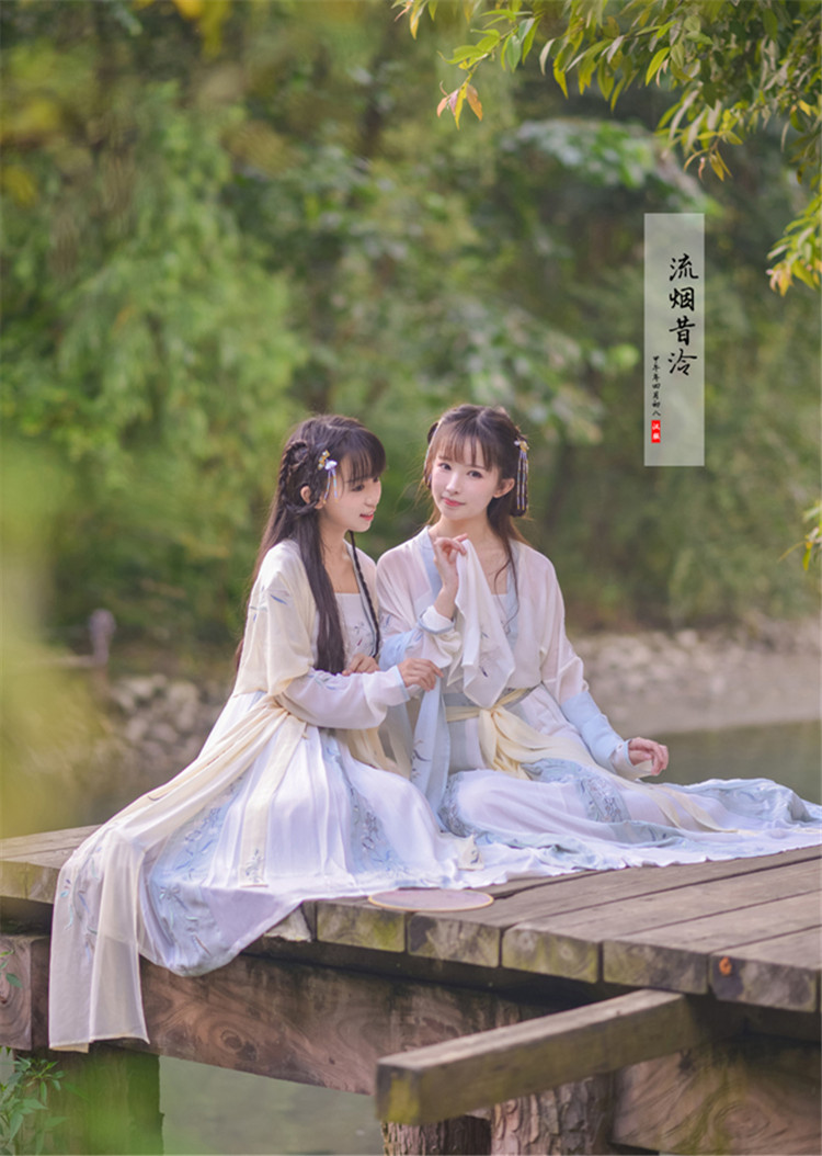 閨蜜日常漢服對襟襦裙—弱柳風