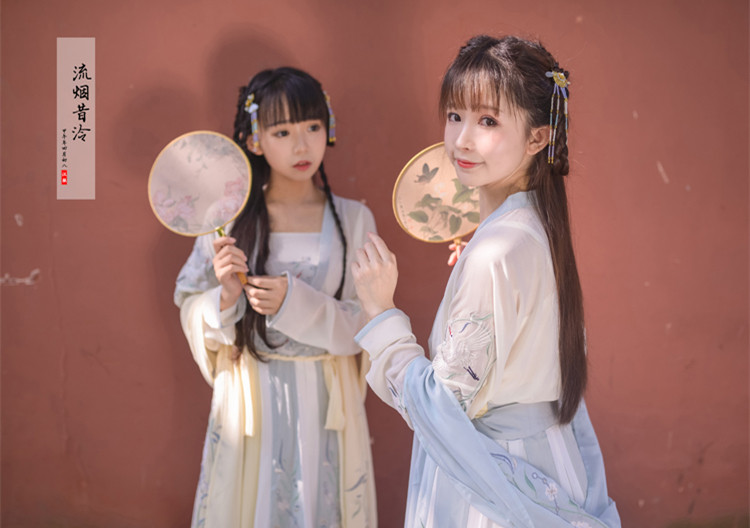 閨蜜日常漢服對襟襦裙—弱柳風