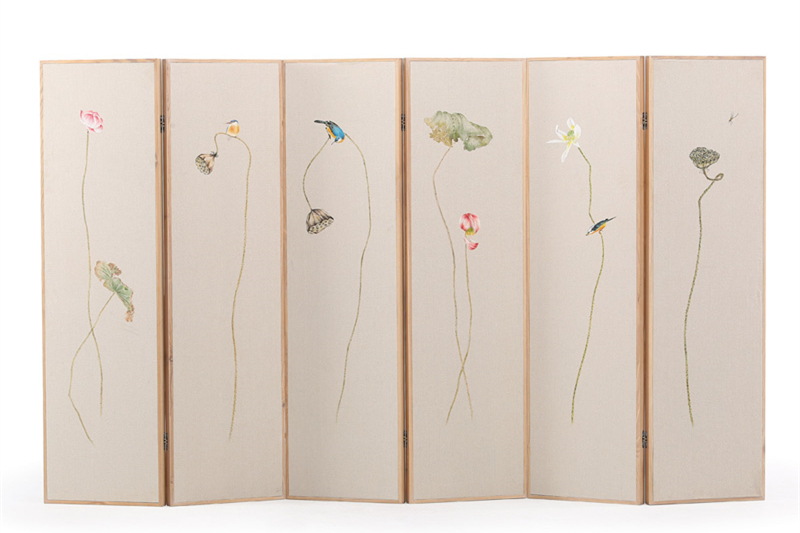 新中式屏風(fēng)實木現(xiàn)代中式禪意，隔斷折疊屏風(fēng)