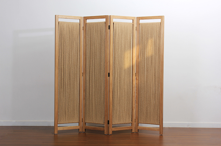 實(shí)木屏風(fēng)隔斷玄關(guān)，現(xiàn)代簡(jiǎn)約中式折屏