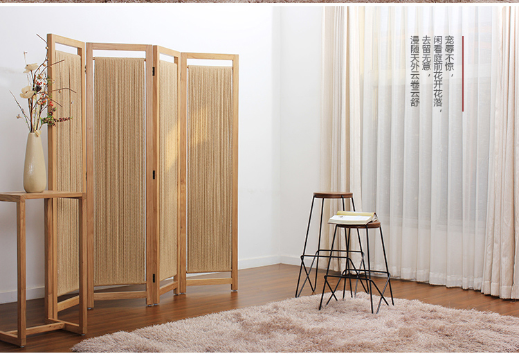 實(shí)木屏風(fēng)隔斷玄關(guān)，現(xiàn)代簡(jiǎn)約中式折屏