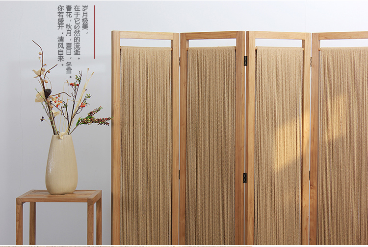實(shí)木屏風(fēng)隔斷玄關(guān)，現(xiàn)代簡(jiǎn)約中式折屏