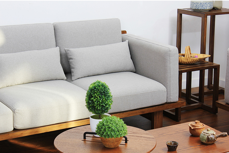 老榆木實木沙發(fā)，中式家居簡約風