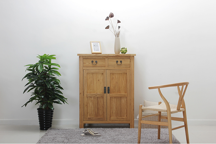 中式簡(jiǎn)約實(shí)木玄關(guān)鞋柜，中式門廳柜收納柜