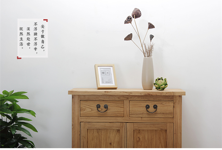 中式簡(jiǎn)約實(shí)木玄關(guān)鞋柜，中式門廳柜收納柜