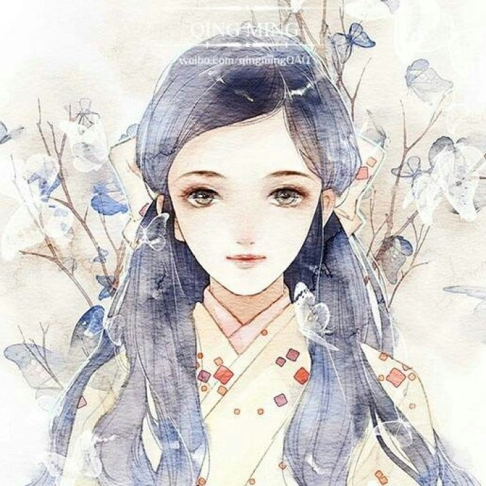 柔美淡雅女子古風頭像，古典女子qq頭像