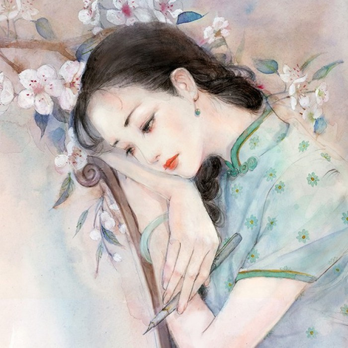 柔美淡雅女子古風頭像，古典女子qq頭像