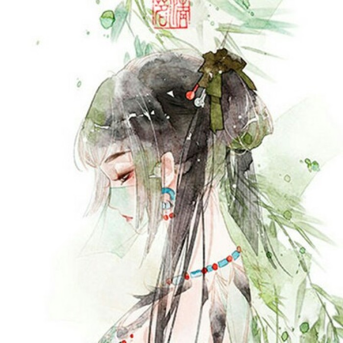 水墨風(fēng)古典女子頭像，古風(fēng)唯美頭像。