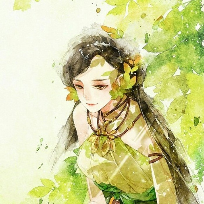 水墨風(fēng)古典女子頭像，古風(fēng)唯美頭像。