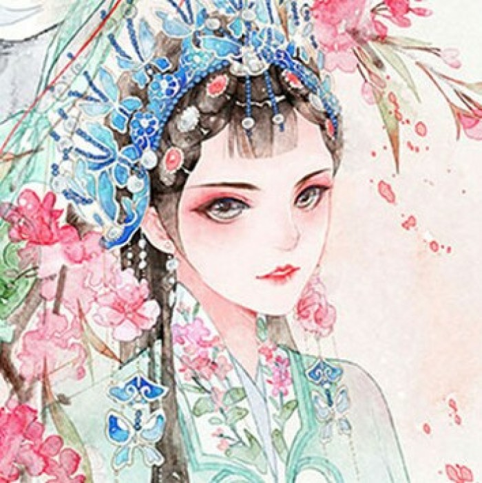 水墨風(fēng)古典女子頭像，古風(fēng)唯美頭像。