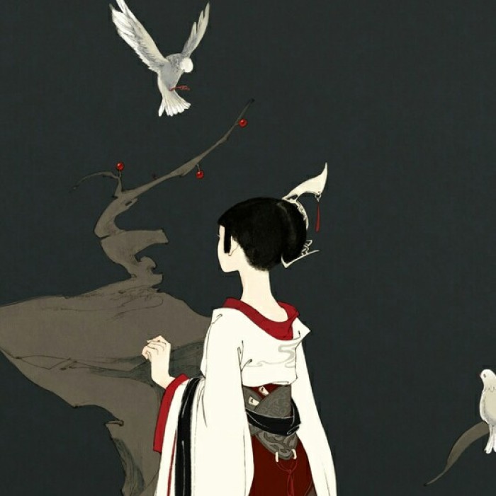 清雅風(fēng)格古典女生頭像，動漫水彩古風(fēng)頭像