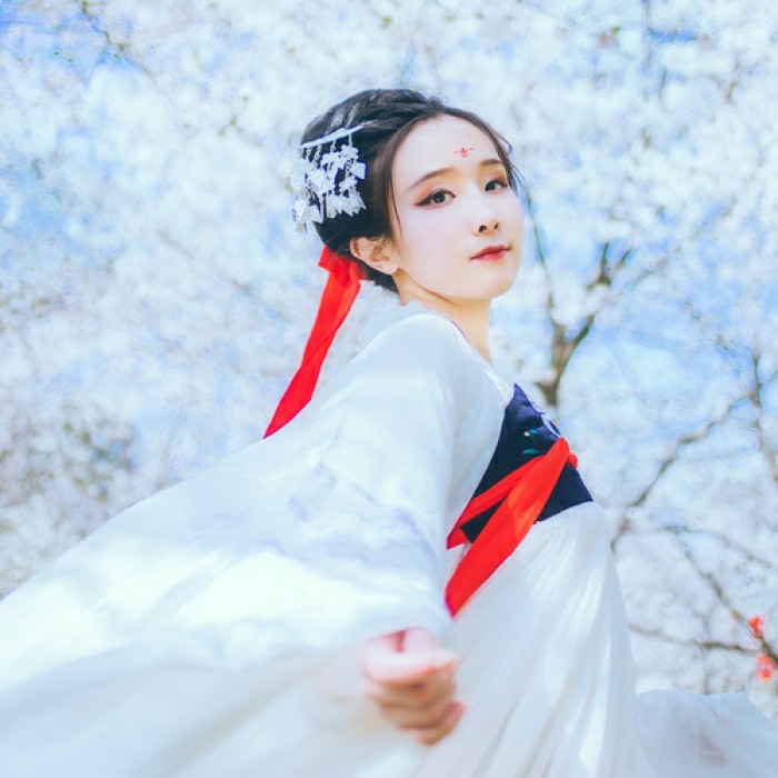 花容月貌古風(fēng)女子頭像，秀雅福連文苑qq頭像