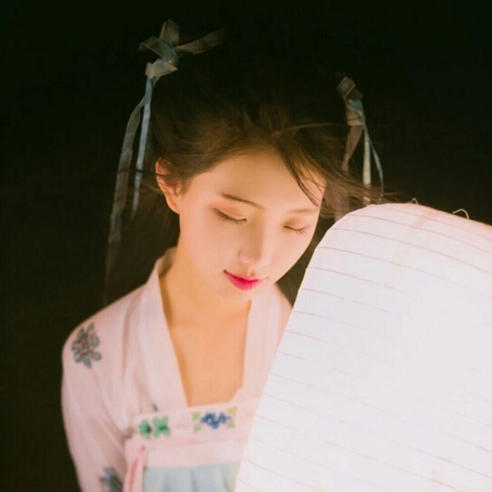 花容月貌古風(fēng)女子頭像，秀雅福連文苑qq頭像