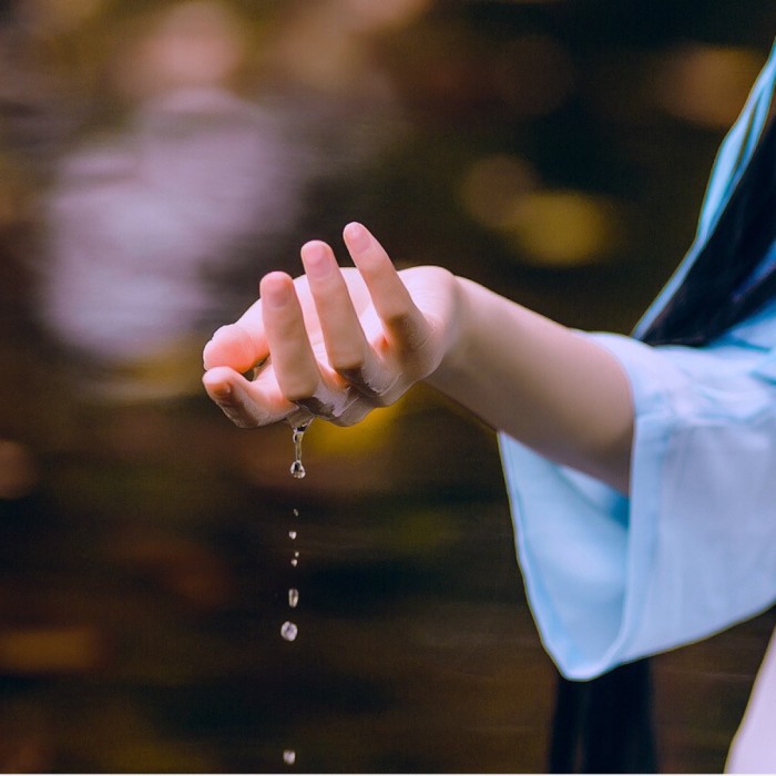 玉手撫枝古風(fēng)頭像，唯美女子纖手頭像