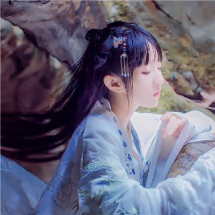 嬌俏女子古風(fēng)唯美頭像，淡掃峨眉真人女生頭像