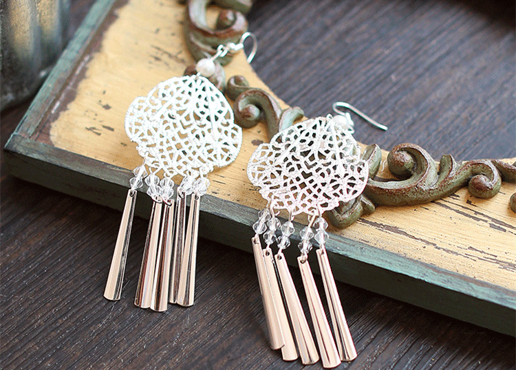 福連文苑銀白色步搖，新文藝復(fù)古發(fā)簪