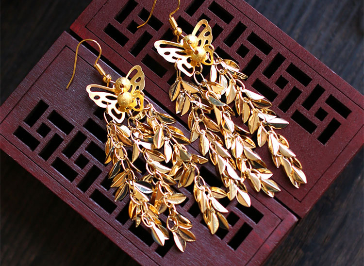 金色四件套古裝頭飾，古典韻味發(fā)飾