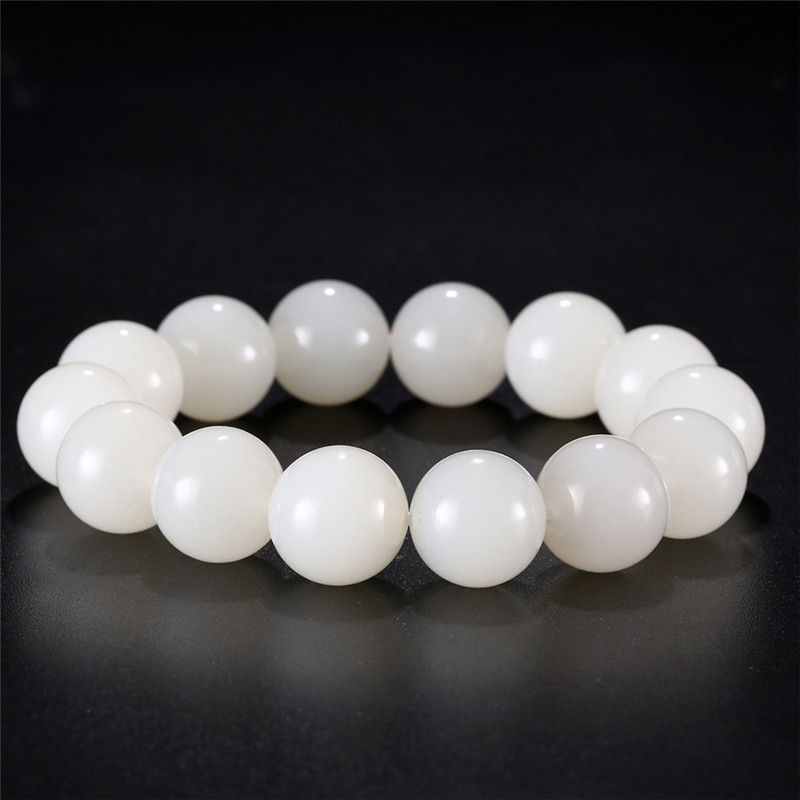 天然和田玉玉石手串，新疆白玉男女手飾