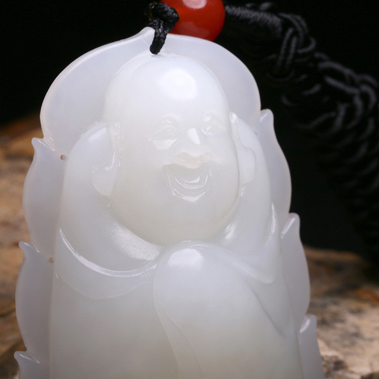夫妻和田玉掛墜，玉佛觀音彌勒佛項鏈