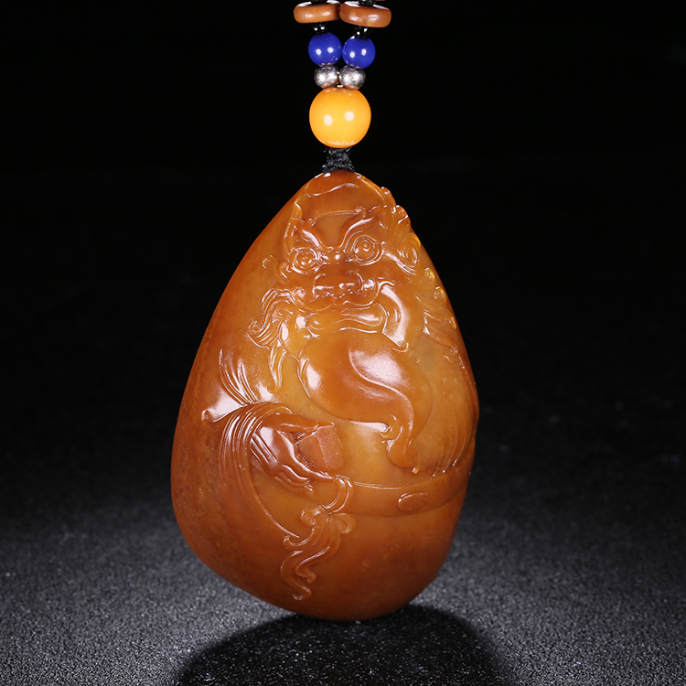 和田玉金包玉鐘馗掛墜，天驅(qū)邪鎮(zhèn)鬼平安康健