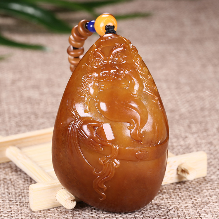 和田玉金包玉鐘馗掛墜，天驅(qū)邪鎮(zhèn)鬼平安康健