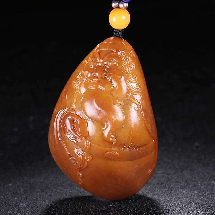 和田玉金包玉鐘馗掛墜，天驅(qū)邪鎮(zhèn)鬼平安康健