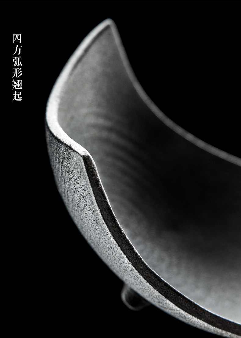 禪意粗陶茶道香爐，陶瓷檀香盤香薰爐。