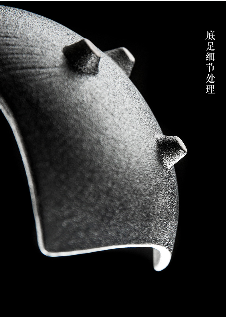 禪意粗陶茶道香爐，陶瓷檀香盤香薰爐。