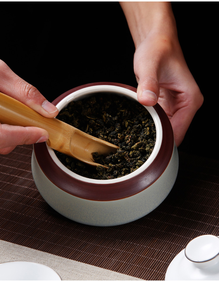 中式古典陶瓷禮盒茶葉罐，普洱醒茶葉包裝密封