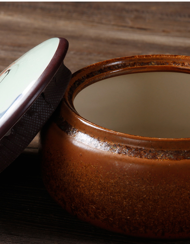 手繪陶瓷茶葉密封罐，龍泉青瓷禮盒裝普洱醒茶