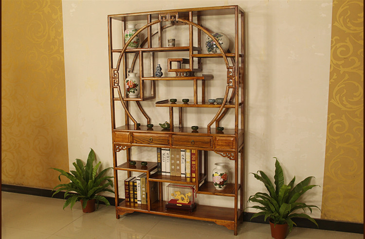 古典南榆木1.2米多寶閣博古架，成列架展示架古