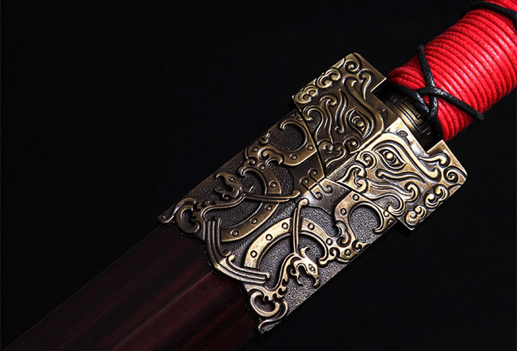 八面漢劍一體寬柄錳鋼刀劍 ，傳統(tǒng)霸氣古韻兵器