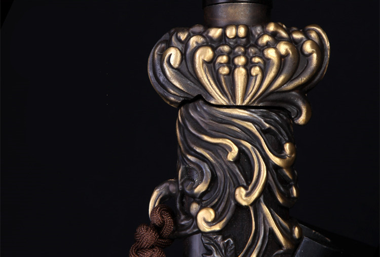 正宗寶劍銅裝乾隆佩劍，花紋鋼君子寶劍