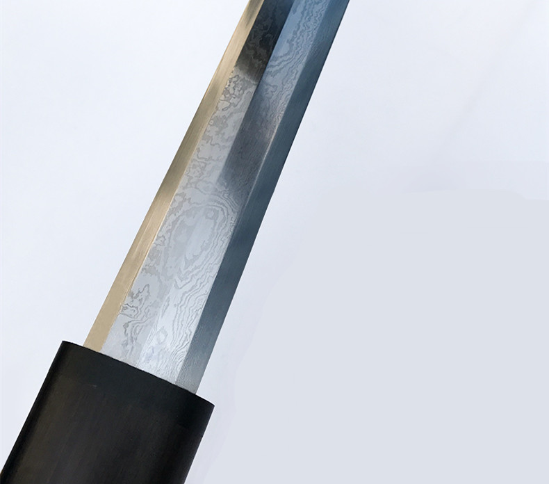 紫檀八面唐劍冷兵器，刀劍手工花紋鋼一體長劍