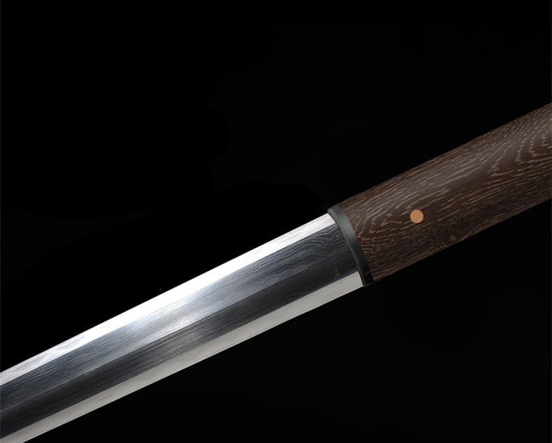 紫檀八面唐劍冷兵器，刀劍手工花紋鋼一體長劍