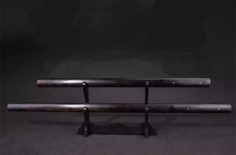 紫檀八面唐劍冷兵器，刀劍手工花紋鋼一體長劍