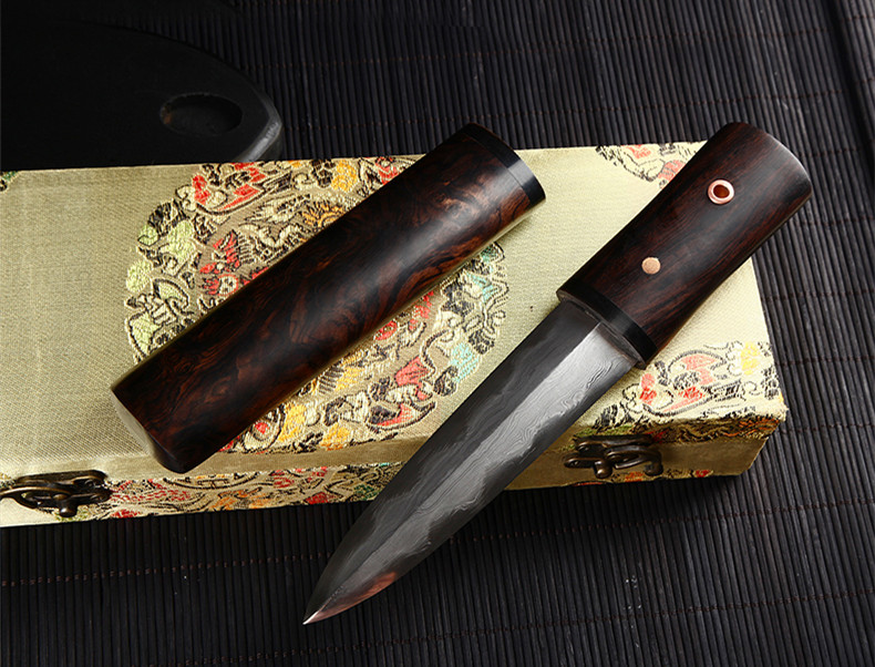 隱劍簡(jiǎn)約短劍手工漢劍，短小易帶紫檀劍鞘