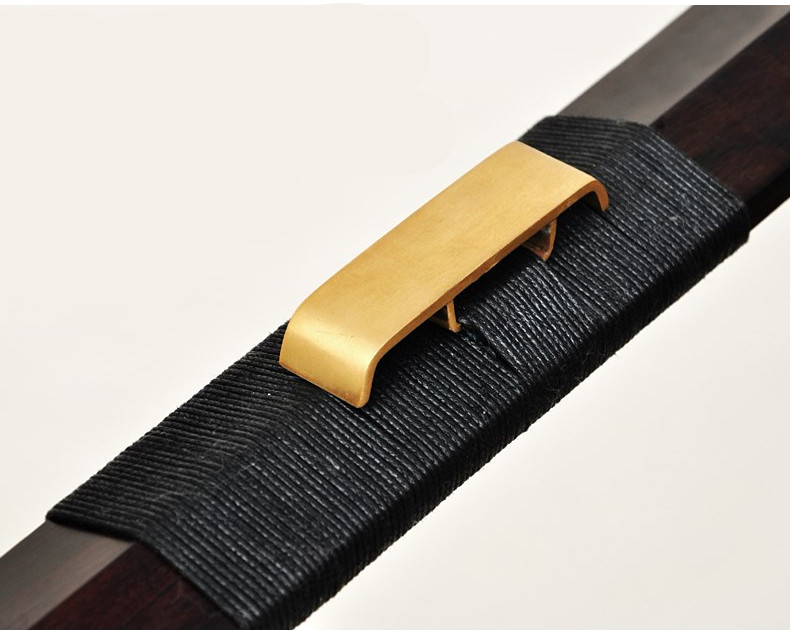 銅裝紫檀漢劍寶劍，工藝品花鋼紋一體刀