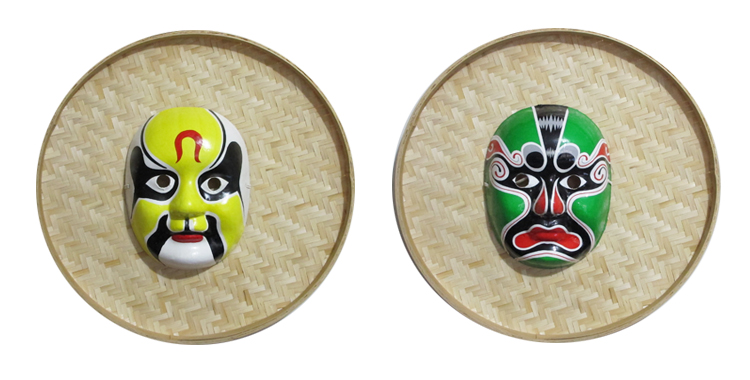 京劇川劇臉譜面具，福連文苑民間手工裝飾品