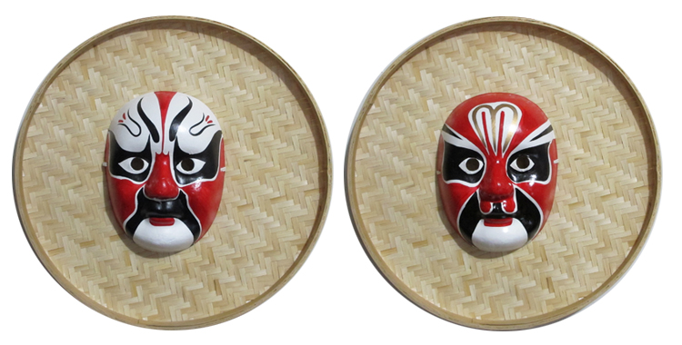 京劇川劇臉譜面具，福連文苑民間手工裝飾品