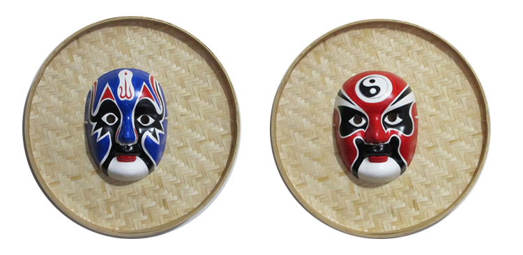 京劇川劇臉譜面具，福連文苑民間手工裝飾品